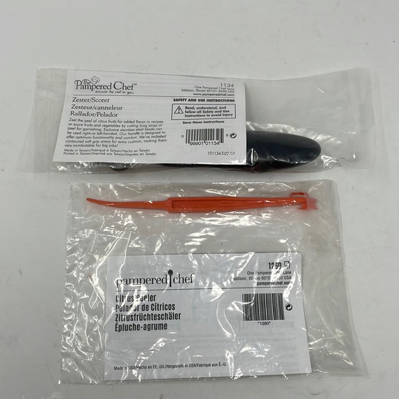 New Pampered Chef Zester/Scorer and Citrus Peeler - Picture 1 of 9